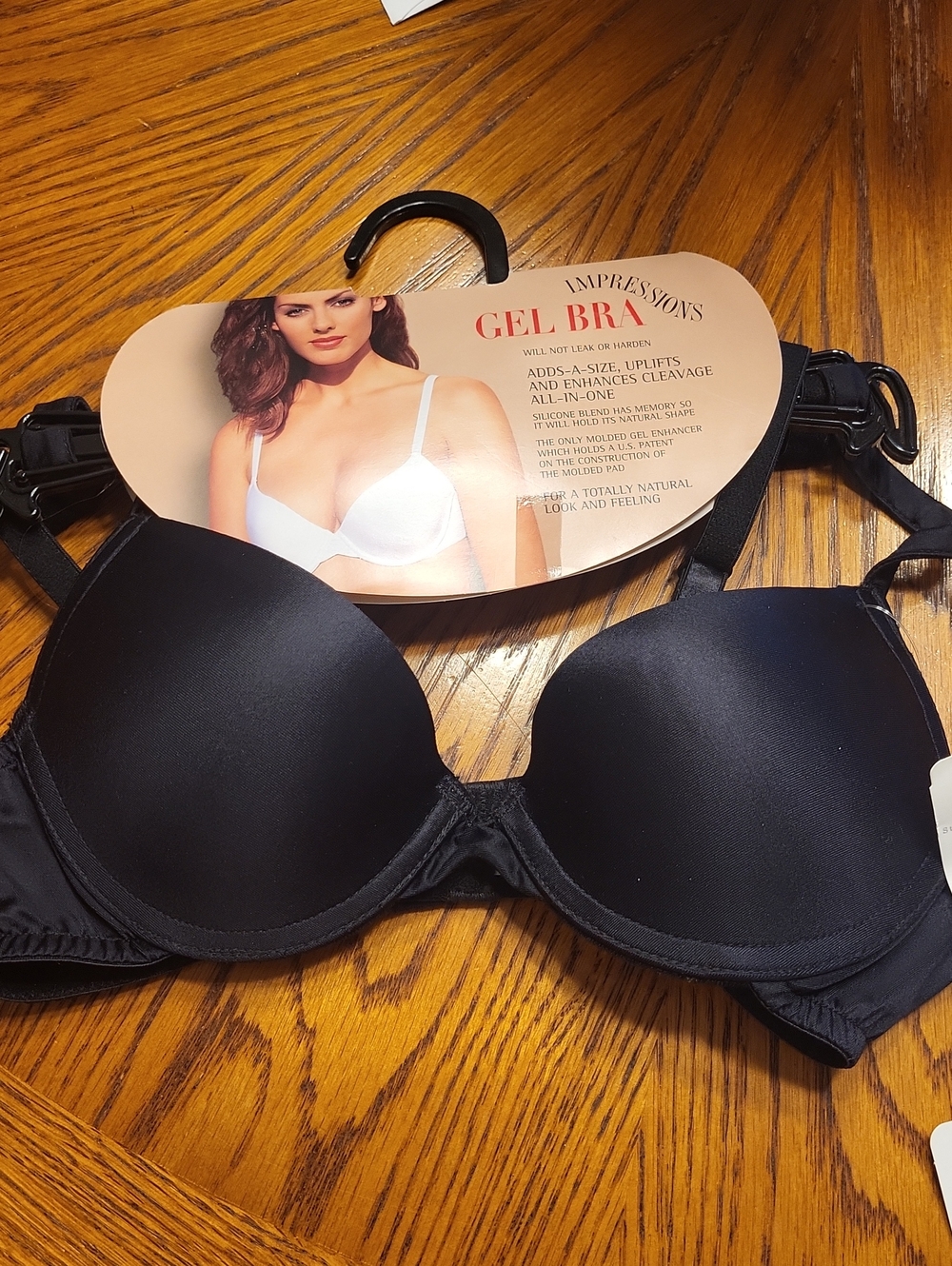Impressions Smooth Gel Push-Up Bra - Black